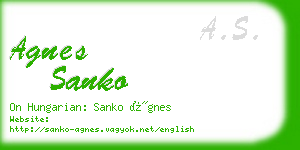 agnes sanko business card